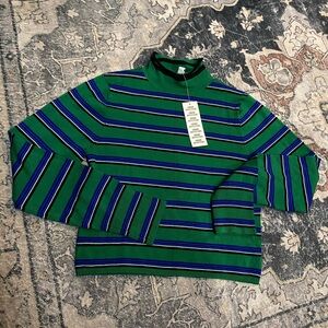 Urban Outfitters Green and Blue Turtleneck Sweater